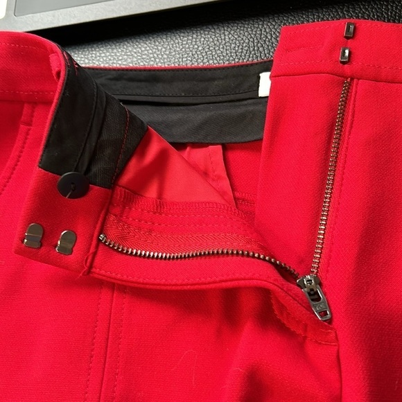 ALC Red Conway Trouser Double Split Bootcut Flair Split Hem Pants Sz 8 - Picture 10 of 15